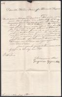 1833 Tarkovics Gergely, Eperjes első püspöke által aláírt levél