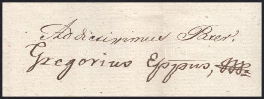 1833 Tarkovics Gergely, Eperjes első püspöke által aláírt levél