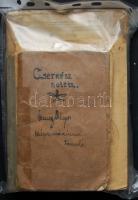 6 db könyv és notesz (3 cserkészettel kapcsolatos, 3 régi iskolai könyv 1900-tól)