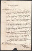 1850 Esztergomi káptalan fővadászának levele legelőhasználat bérbeadásával kapcsolatban