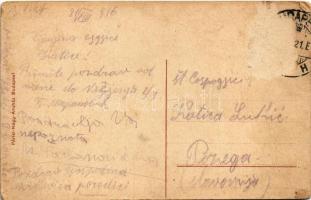 1916 Budapest I. Tabán, Döbrentei tér, Czigler-féle sarok palota, Keller Ignác üzlete, Erzsébethíd k...