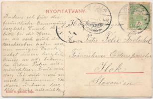 1908 Baja, Szt. István tér, piac. Kollár A. kiadása, leporellolap 10 képpel (felszíni sérülés / surf...