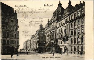 1904 Budapest V. Szabadság tér, villamos. Divald Károly 63.