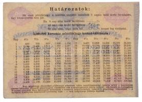 Budapest 1942. "Angol-Magyar Bank Részvénytársaság" pénztárjegye 5.000.000K-ról / 400P-ről...