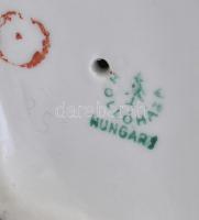 Hollóházi nyuszi pár, kézzel festett, jelzett, hibátlan, m:7 cm