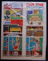 55 db nagyméretű vegyes gyufacímke, berakólapon