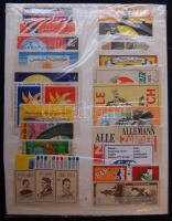 55 db nagyméretű vegyes gyufacímke, berakólapon