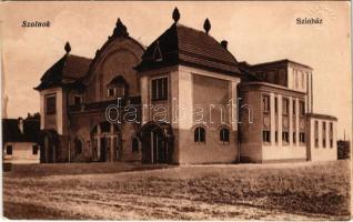 1915 Szolnok, színház. Vasúti levelezőlapárusítás 2895. (EK)