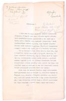 1940 Lázár Andor (1882-1971) a Gömbös-kormány és a Darányi-kormány igazságügy-miniszter ének tartozáselismerő levele saját kézzel írt kiegészítéseivel és három aláírásával