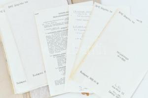 1990 Hatvan város városépítési tervek. Kézzel rajzolt színes térkép tervrajz, hozzá költségvetés, st...