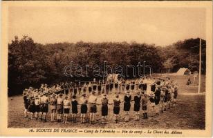 Scouts de France. Camp de lArneche. Fin de camp, Le Chant des Adieux / French boy scouts, scout camp