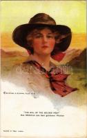 The Girl of the Golden West. Lady art postcard. Reinthal & Newman No. 755. s: Philip Boileau (EK)