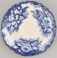 Portheim & Sohn, Chodau. Fajansz tányér. Máz alatti kék festéssel, jelzett, hibátlan d:20 cm