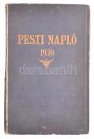 1930 A Pesti Napló c. újság teljes évfolyama bekötve, sérült egészvászon kötésben