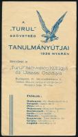 1936 A Turul Szövetség tanulmányútjai, benne pl. a berlini olimpiai játékok, programleírás, általános tudnivalók, hajtott