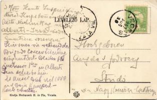 1907 Vecsés, templom, községháza. Herbacsek H. és fia kiadása (EK)