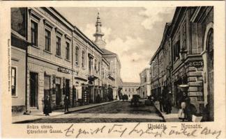 1904 Újvidék, Novi Sad; Szücs utca, üzlet. Singer József fényképész kiadása / Kürschner Gasse / street, shop