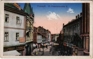 1916 Przemysl, Ul. Franciszkánska II / street view, shops (EB)