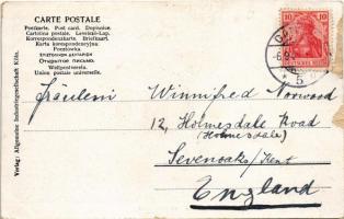 1905 Gdansk, Danzig; Krantor / city gate, canal (Rb)