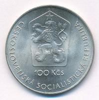 Csehszlovákia 1981. 100K Ag "Űrutazás" T:1- 
Czechslovakia 1981. 100 Korun Ag "Manne...