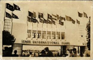 1940 Izmir, Symrne; Izmir Enternasyonal Fuari / Izmir International Fair, Nazi swastika flag. photo (Rb)