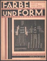 1929 A Farbe und Form művészeti magazin áprilisi száma