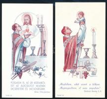 7 db szentkép, "Márton L.", 11,4×6,2 cm