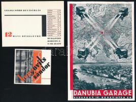 cca 1930 5 db reklám grafika, egyik Kner