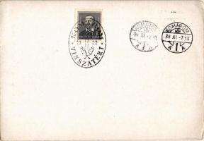 1938 Sopron, Propaganda Bélyegkiállítás Sopron 1938. IX. 11-20. s: Fery + "1938 Komárom visszat...