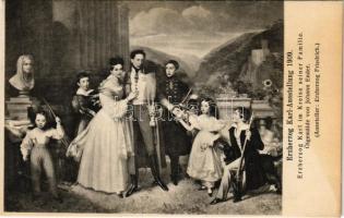 Erzherzog Karl-Ausstellung 1909. Erzherzog Karl im Kreise seiner Familie / Archduke Charles, Duke of Teschen with his family s: Johann Ender (fl)