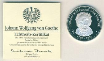NSZK 1995. "Goethe" Ag emlékérem 15g T:PP Tanúsítvánnyal!