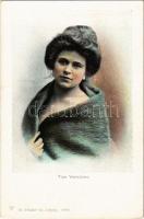 Tipo Veneziano / Italian folklore art postcard, Venetian lady