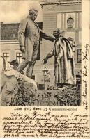 1907 Zilah, Zalau; Wesselényi szobor. Molnár Lajos kiadása / statue