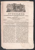 1838 Athenaeum Tudományok és Szépművészetek Tára 23. szám, 8p