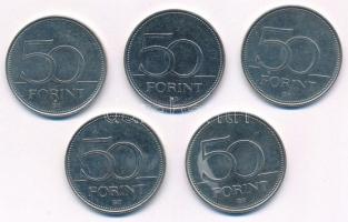 2006-2018. 50Ft Cu-Ni (5x) emlékkiadások T:2