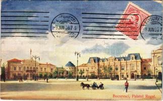 1906 Bucharest, Bukarest, Bucuresti, Bucuresci; Palatul Regal / Royal Palace. TCV card (EK)