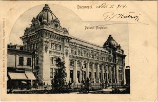 1904 Bucharest, Bukarest, Bucuresti, Bucuresci; Palatul Postelor, Farmacia, Bereria Gambrinus / post office palace, pharmacy, inn, beer hall. Editura Ad. Maier & D. Stern (Rb)
