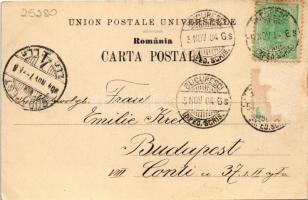 1904 Bucharest, Bukarest, Bucuresti, Bucuresci; Palatul Postelor, Farmacia, Bereria Gambrinus / post...