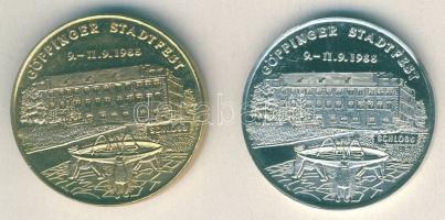 NSZK 1988. "Göppingeni fesztivál-kastély" ffém + aranyozott változat T:BU