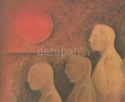 Korányi Gábor (1952-): Evolúció, 1996-97. Vegyes technika, papír, jelzett, a hátoldalán feliratozott...