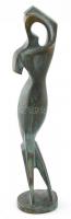 Alexander Archipenko (1887 - 1964): Fésülködő nő. Patinázott bronz. Jelzett: 7/5 Archipenko 1915. (U...