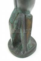 Alexander Archipenko (1887 - 1964): Fésülködő nő. Patinázott bronz. Jelzett: 7/5 Archipenko 1915. (U...