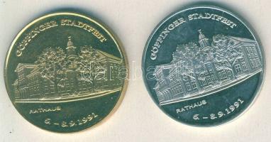 NSZK 1991. "Göppingeni fesztivál-Városháza" ffém + aranyozott változat T:BU