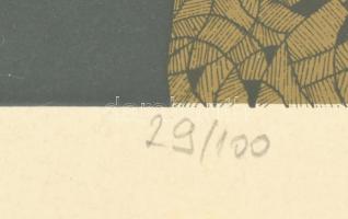 Szász Endre (1926-2003): Medúza mélytengeri halakkal. Litográfia,papír, sorszámozott, jelzett 29/100...