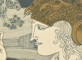 Szász Endre (1926-2003): Medúza mélytengeri halakkal. Litográfia,papír, sorszámozott, jelzett 29/100...