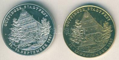 NSZK 1987. "Göppingeni fesztivál-Storchen" ffém + aranyozott változat T:BU