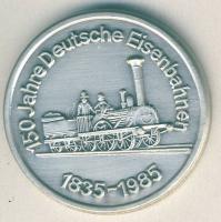NSZK 1985. "150 éves a Német Vasút-Göppingen" ffém emlékérem T:1