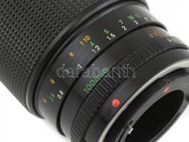 Canon 100mm f/4 macro FD makro objektív, belül gombás, egyébként szép, működő állapotban