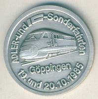 NSZK 1985. "150 éves a Német Vasút-Göppingen" ffém emlékérem T:1