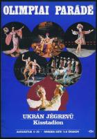 1979 Olimpiai parádé - Ukrán jégrevü, Kisstadion, villamosplakát, 24,5×17 cm